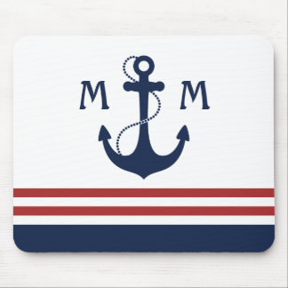 Nautical Monogram Mouse Pad