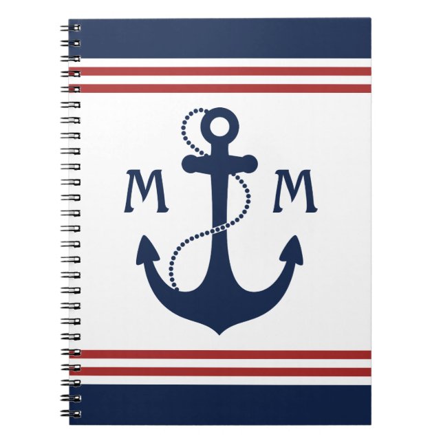 Nautical Monogram Notebook (Front)