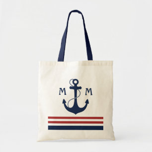 Nautical Monogram Tote Bag
