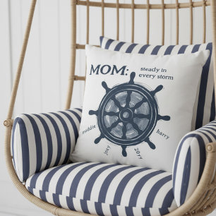 Nautical Mum Steady Helm Family Names Cushion