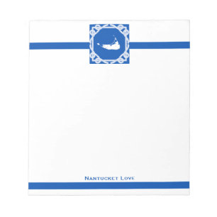 Nautical Nantucket Blue and White Notepad