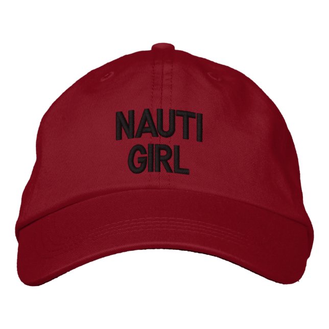 Nautical Nauti Girl Red Hat (Front)
