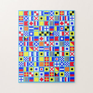 Nautical Naval Flag Double Puzzle