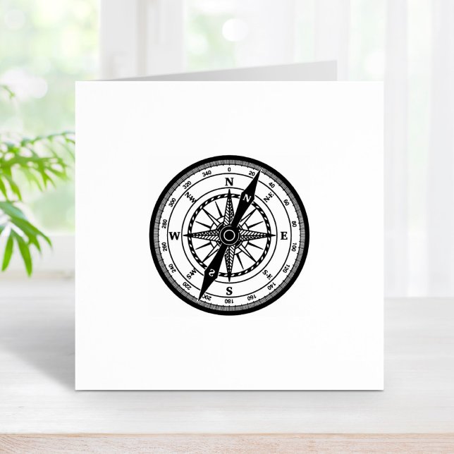 Nautical Navigation Compass 1x1 Rubber Stamp (Creator Uploaded)