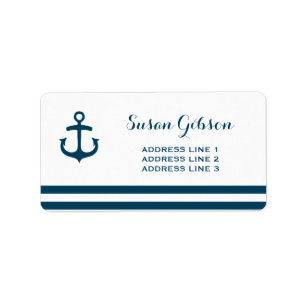 Nautical Navy Address Labels
