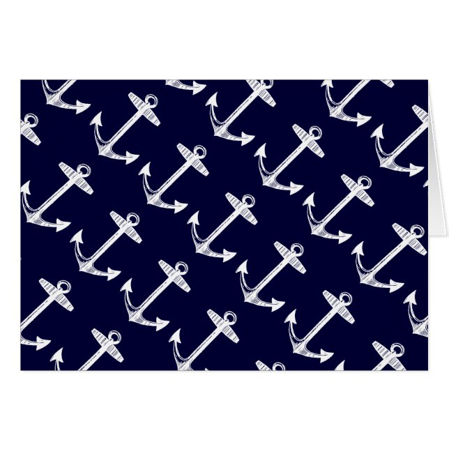 Nautical Navy Anchor Pattern (Front Horizontal)