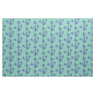 Nautical Navy Anchor pattern Fabric