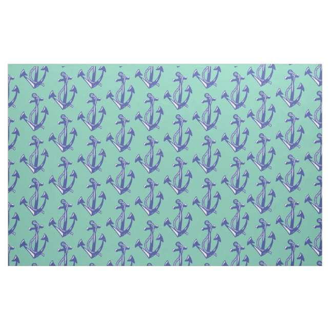 Nautical Navy Anchor pattern Fabric (Fat Quarter)