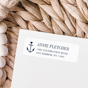 Nautical Navy Anchor Return Address Label