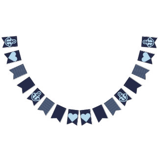 Nautical Navy and White  Bunting