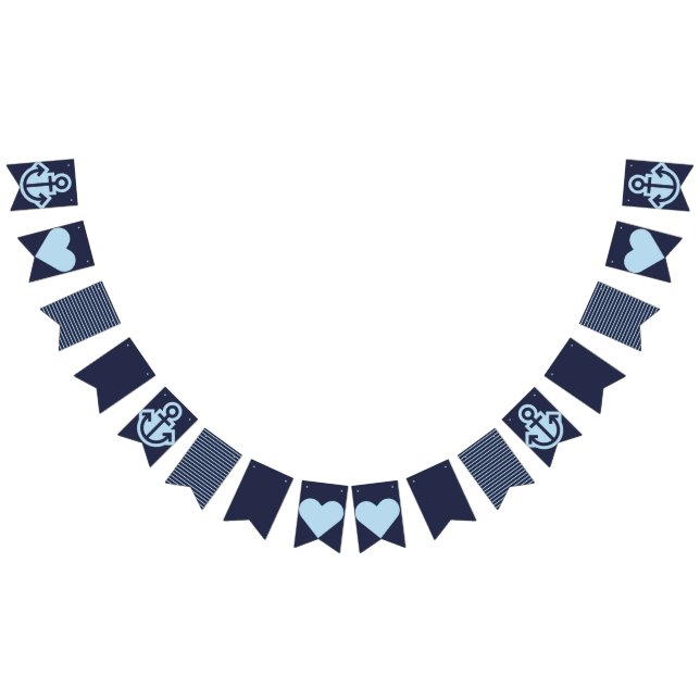 Nautical Navy and White  Bunting Bunting (All)