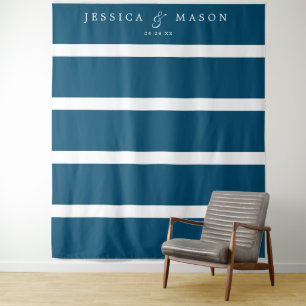 Nautical Navy Backdrop Photo Booth Tapestry