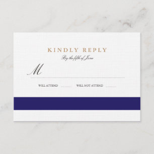 Nautical Navy Bat Mitzvah RSVP Card