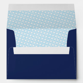 Nautical Navy Beach Coastal Ocean Wedding Envelope