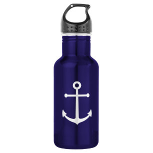 Nautical Navy Blue Anchor 532 Ml Water Bottle