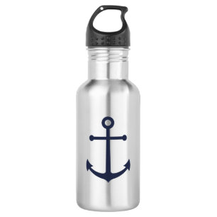 Nautical Navy Blue Anchor 532 Ml Water Bottle