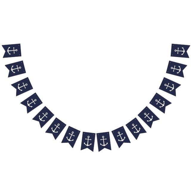 Nautical Navy Blue Anchor Bunting (All)