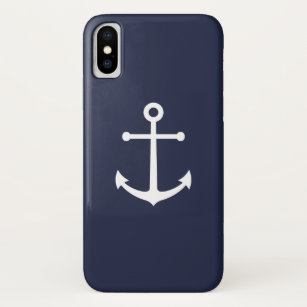 Nautical Navy Blue Anchor Case-Mate iPhone Case