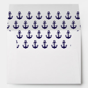 Nautical Navy Blue Anchor  Envelope