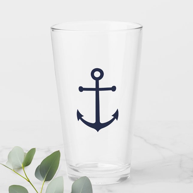 Nautical Navy Blue Anchor Glass (Creator Uploaded)
