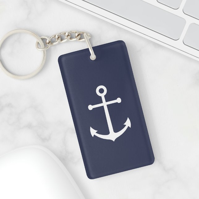 Nautical Navy Blue Anchor Key Ring (Creator Uploaded)