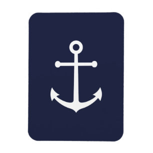 Nautical Navy Blue Anchor Magnet