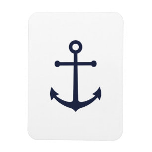 Nautical Navy Blue Anchor Magnet