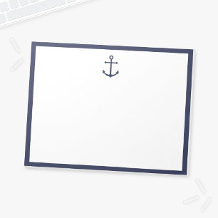 Nautical Navy Blue Anchor Notepad