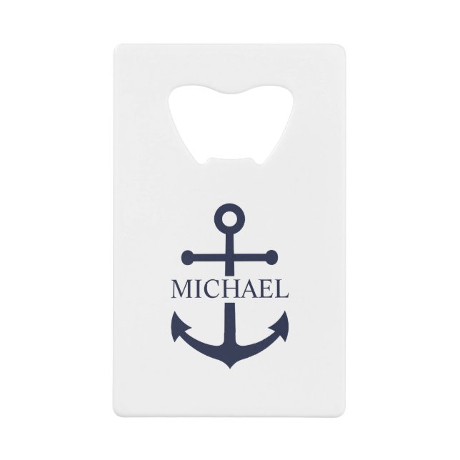 Nautical Navy Blue Anchor Personalised Name (Front)