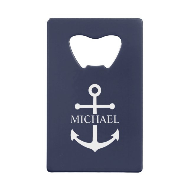 Nautical Navy Blue Anchor Personalised Name (Front)