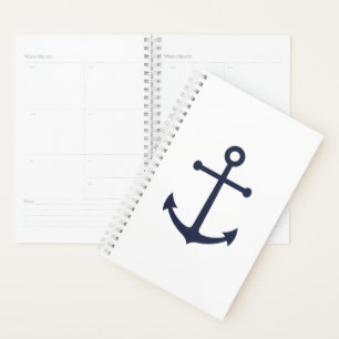 Nautical Navy Blue Anchor Planner