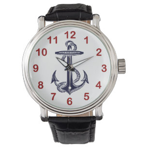 Nautical Navy Blue Anchor Watch