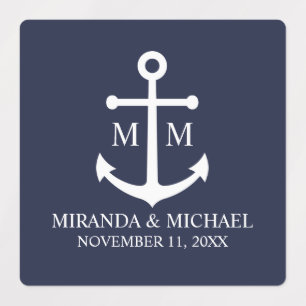 Nautical Navy Blue Anchor Wedding