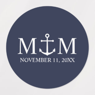 Nautical Navy Blue Anchor Wedding