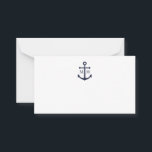 Nautical Navy Blue Anchor Wedding Advice Card<br><div class="desc">Add a stylish touch to your nautical wedding with this classic navy blue anchor wedding advice card. Designed with a navy blue anchor illustration, it features personalised bride and groom monogram, custom text in a navy blue serif font on a white background. Ideal for nautical or beach-themed weddings, baby showers,...</div>