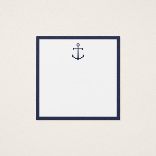 Nautical Navy Blue Anchor Wedding Advice&Wishes (Front)