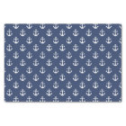 Nautical Navy Blue and White Anchor Pattern