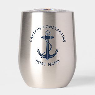 Nautical Navy Blue Boat Boat Captain Custom