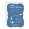 Nautical navy blue bridal shower invitations