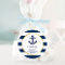 Nautical Navy Blue Gold Stripes Anchor Baby Shower