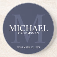 Nautical Navy Blue Personalised Groomsmen