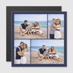 Nautical Navy Blue Personalized Family Photo