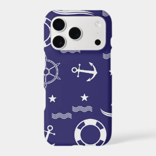 Nautical Navy Blue Seamless Patterns Background
