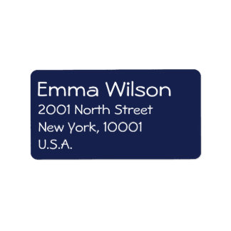 Nautical Navy Blue Wedding Address Labels