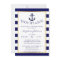 Nautical Navy Blue/White BOY Baby Shower Invites