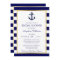 Nautical Navy Blue/White Bridal Shower Invitations