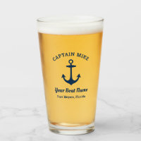 Nautical Navy Captain Boat Name Custom
