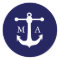 Nautical Navy Monogram Stickers