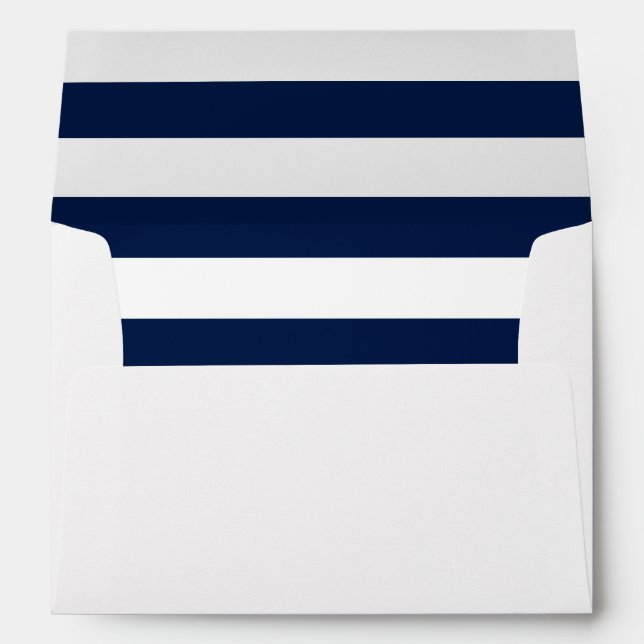 Nautical Navy Stripes Envelopes (Back (Bottom))