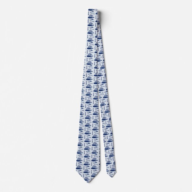 Nautical Navy Tie (Front)